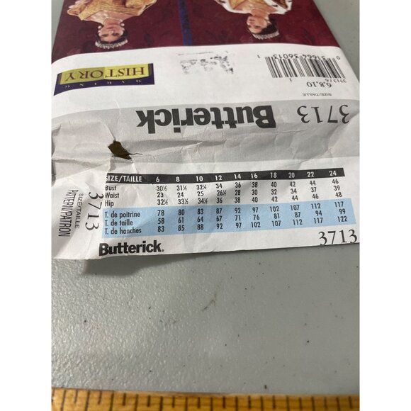 Butterick 3713 Pattern Queen Royal Elizabeth Sizes 6-10 Historical Costume UNCUT - Picture 3 of 6